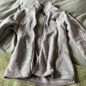 Gray Patagonia full zip better sweater XS